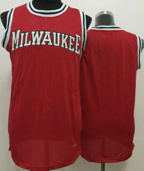 Basketball Jersey for Sports-Themed Gifts-Bucks Blank Red Revolution 30 Stitched Basketball Jersey