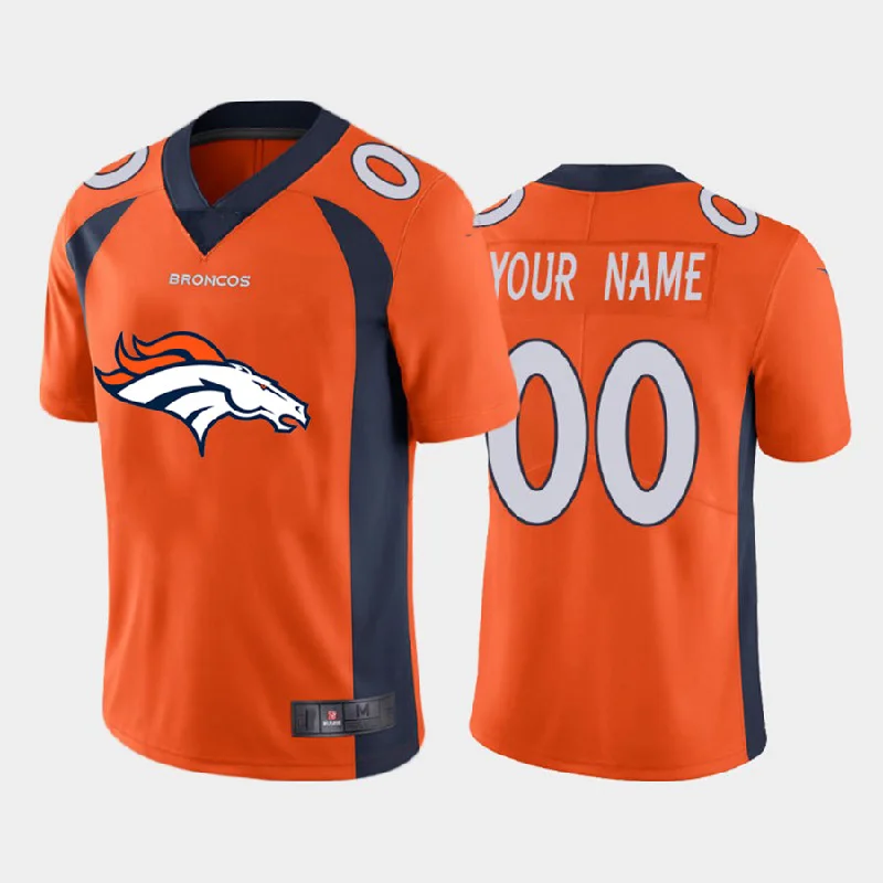 Rugby Jersey for Local Rugby League Gear-Custom D.Broncos Orange Team Big Logo Vapor Untouchable Limited Jersey Stitched Jersey American Football Jerseys