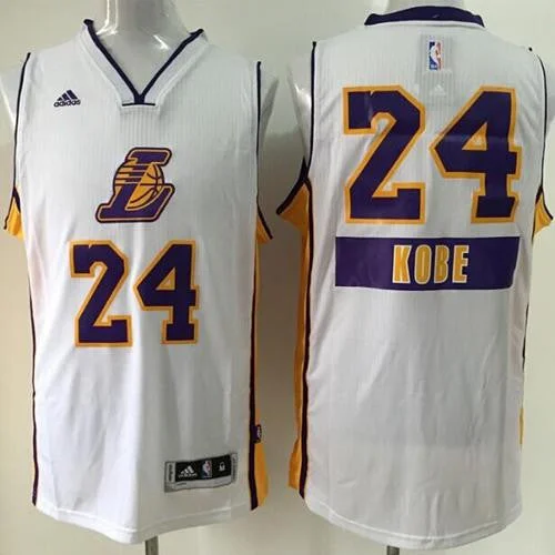 Basketball Jersey for Player Recognition-Lakers #24 Kobe Bryant White 2014-15 Christmas Day Stitched Basketball Jersey