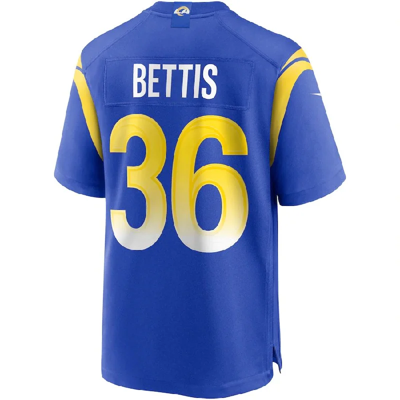 Rugby Jersey for Kids-LA.Rams #36 Jerome Bettis Royal Game Retired Player Jersey Stitched American Football Jerseys