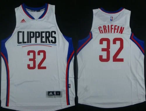 Basketball Jersey for Fun Sports Events-Clippers #32 Blake Griffin Stitched White Basketball Jersey