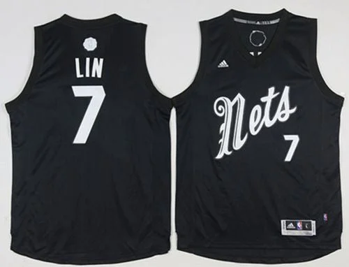 Basketball Jersey for Special Edition Basketball Jerseys-Nets #7 Jeremy Lin Black 2016-2017 Christmas Day Stitched Basketball Jersey