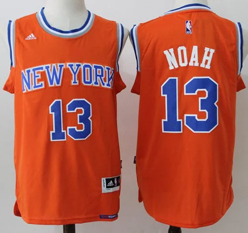 Basketball Jersey for Fun Basketball Apparel for Families-Knicks #13 Joakim Noah Orange Alternate Stitched Basketball Jersey