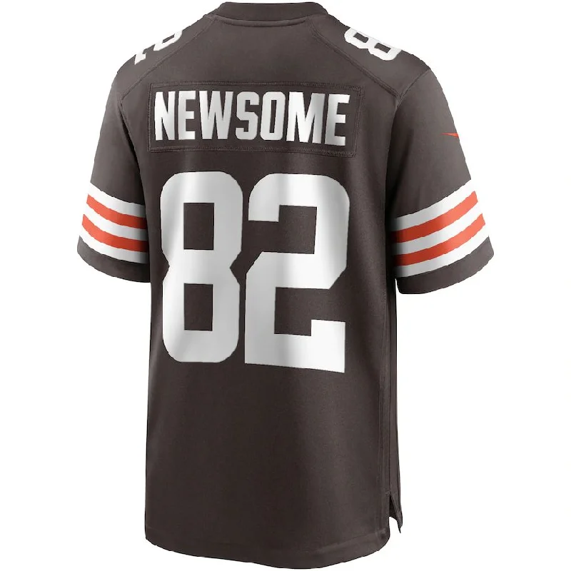 Rugby Jersey for Rugby Fan Club Apparel-C.Browns #82 Ozzie Newsome Brown Game Retired Player Jersey Stitched American Football Jerseys