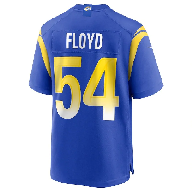 Rugby Jersey for Rugby Apparel for Rugby Leagues-LA.Rams #54 Leonard Floyd Royal Game Jersey Stitched American Football Jerseys