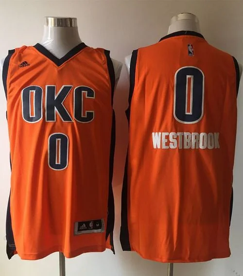 Basketball Jersey for Special Promotions-Thunder #0 Russell Westbrook Orange Alternate Stitched Basketball Jersey