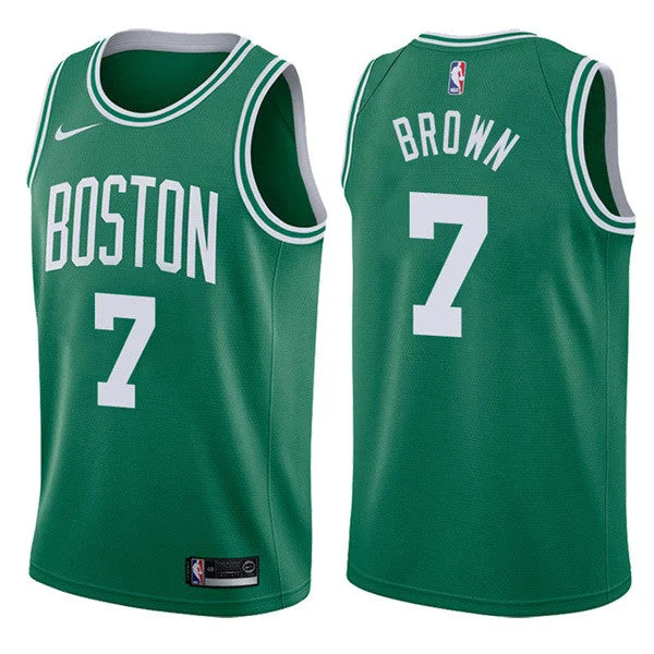 Basketball Jersey for National Basketball Team Gear-Celtics #7 Jaylen Brown Green Stitched Basketball Jersey