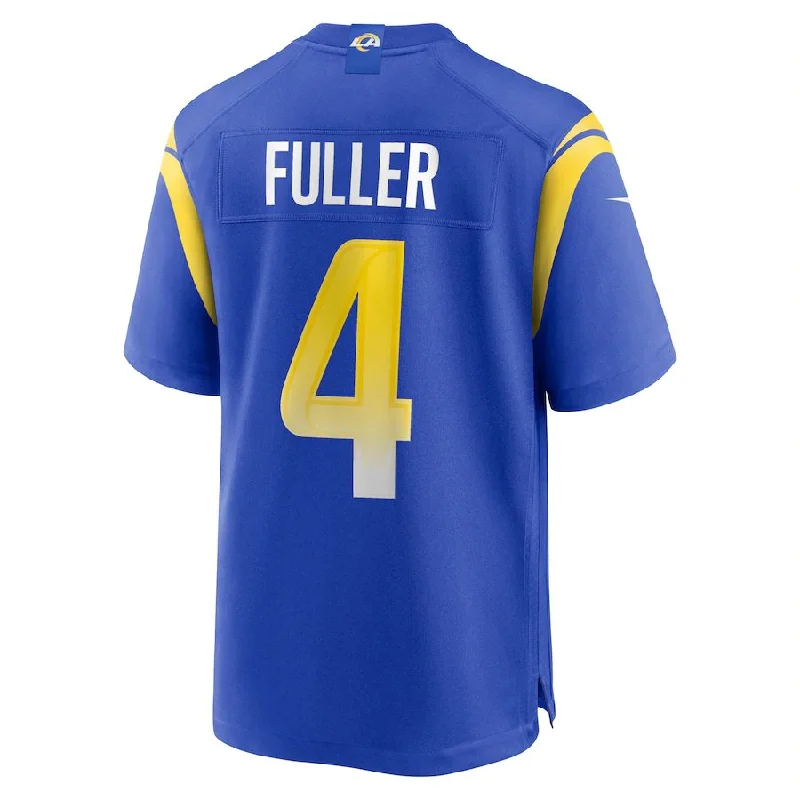 Rugby Jersey for Rugby Jersey Fundraisers-LA.Rams #4 Jordan Fuller Royal Game Player Jersey Stitched American Football Jerseys