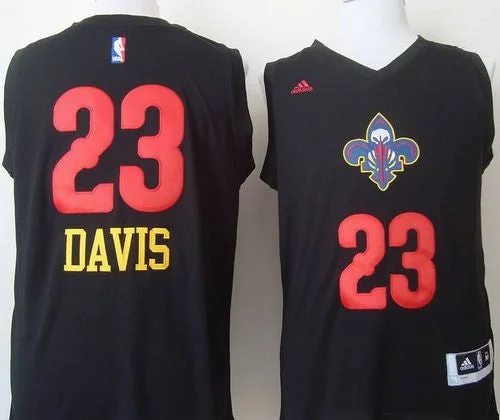 Basketball Jersey for Personalized Jerseys for School Teams-Pelicans #23 Anthony Davis Black New Fashion Stitched Basketball Jersey