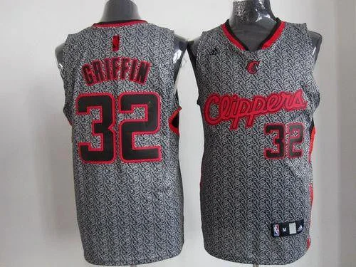 Basketball Jersey for Personalized Fan Gifts-Clippers #32 Blake Griffin Grey Static Fashion Stitched Basketball Jersey