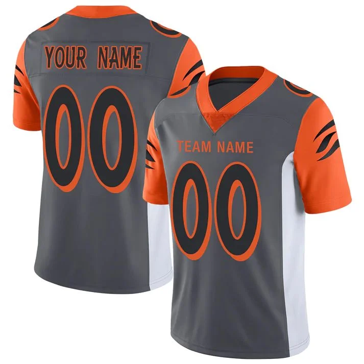 Rugby Jersey for Local Rugby League Jerseys-Custom C.Bengals American Personalize Birthday Gifts Grey Jersey Stitched American Football Jerseys