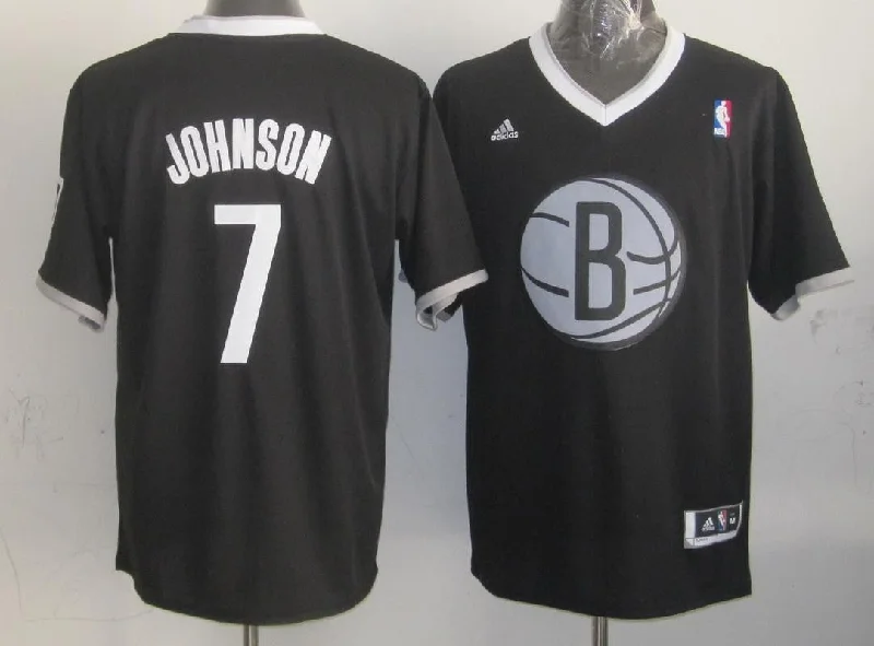 Basketball Jersey for Fun Sports Events-Nets #7 Joe Johnson Black 2013 Christmas Day Swingman Stitched Basketball Jersey