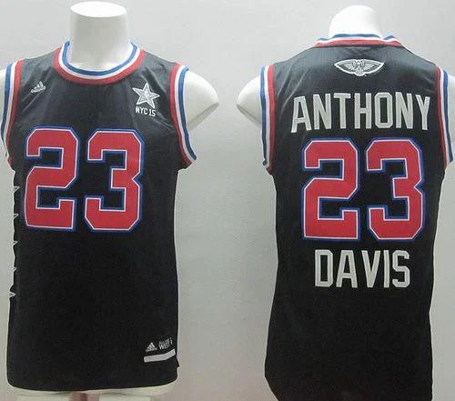 Basketball Jersey for Personalized Team Wear-Pelicans #23 Anthony Davis Black 2015 All Star Stitched Basketball Jersey