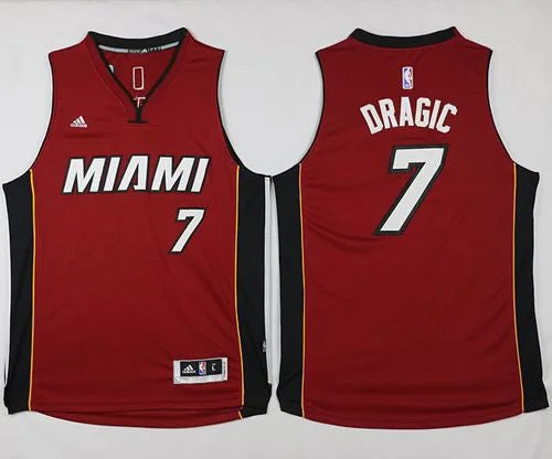 Basketball Jersey for Retro-Inspired Team Gear-Heat #7 Goran Dragic Red Stitched Basketball Jersey