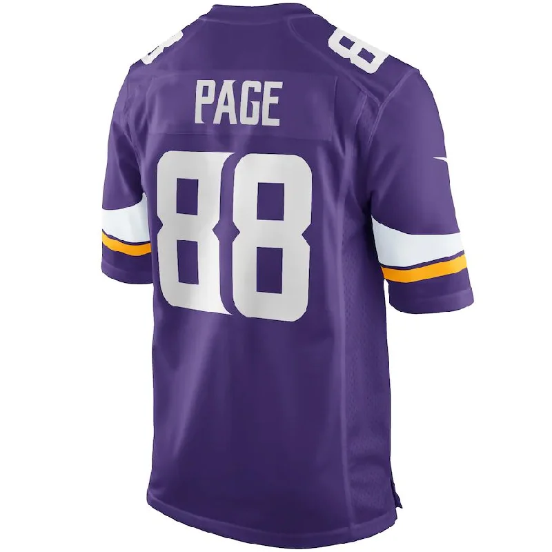 Rugby Jersey for Retro Rugby Jerseys-MN.Vikings #88 Alan Page Purple Game Retired Player Jersey Stitched American Football Jerseys