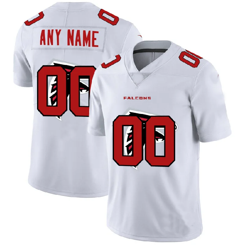 Rugby Jersey for Custom Team Jerseys-Custom A.Falcons White Team Big Logo Vapor Untouchable Limited Jersey Stitched American Football Jerseys