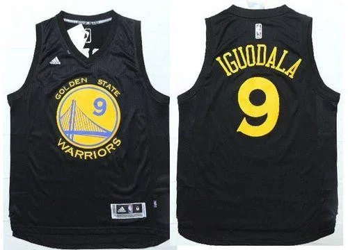 Basketball Jersey for Custom Fan Merchandise for Schools-Warriors #9 Andre Iguodala Black Fashion Stitched Basketball Jersey