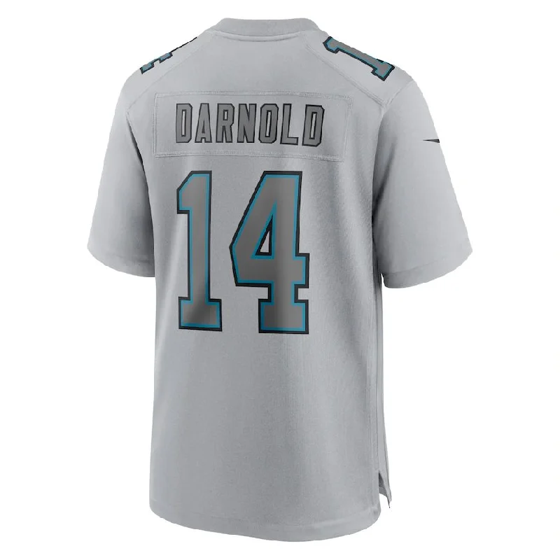 Rugby Jersey for Special Edition Jerseys-C.Panthers #14 Sam Darnold Gray Atmosphere Fashion Game Jersey Stitched American Football Jerseys