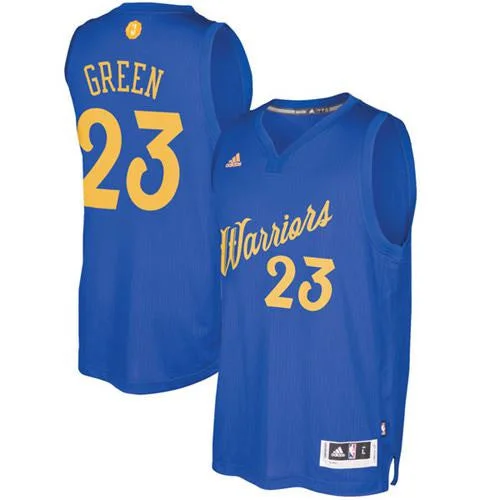 Basketball Jersey for Custom Graphics and Designs-Warriors #23 Draymond Green Blue 2016-2017 Christmas Day Stitched Basketball Jersey