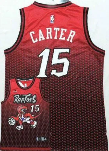 Basketball Jersey for Basketball Fan Club Apparel-Raptors #15 Vince Carter Red Resonate Fashion Stitched Basketball Jersey