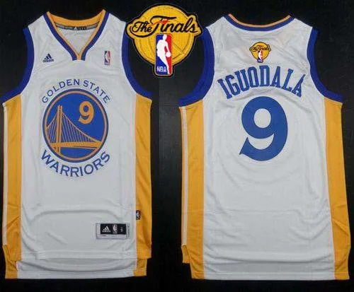 Basketball Jersey for Limited Edition Fan Gear-Revolution 30 Warriors #9 Andre Iguodala White The Finals Patch Stitched Basketball Jersey