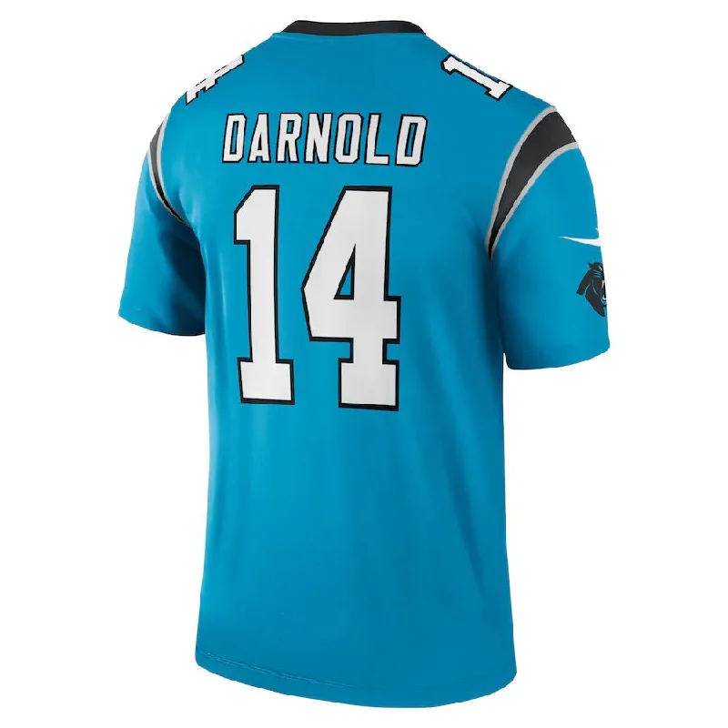 Rugby Jersey for Custom Sizes-C.Panthers #14 Sam Darnold Blue Legend Jersey Stitched American Football Jerseys