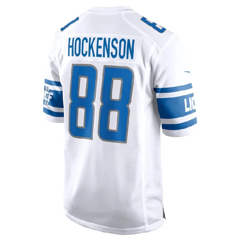 Rugby Jersey for Promotional Rugby Merchandise-D.Lions #88 T.J. Hockenson White Game Jersey Stitched American Football Jerseys