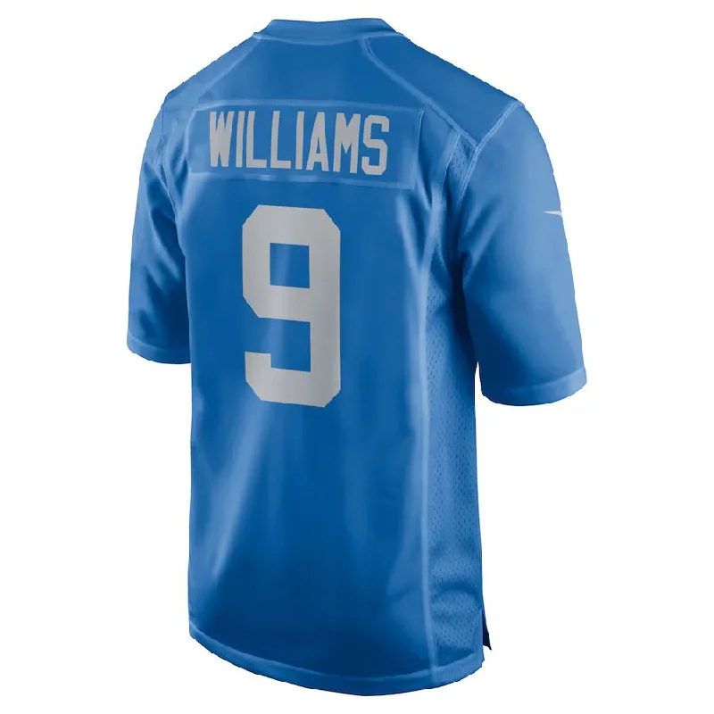 Rugby Jersey for Special Edition Rugby Jerseys-D.Lions #9 Jameson Williams Blue Player Game Jersey Stitched American Football Jerseys