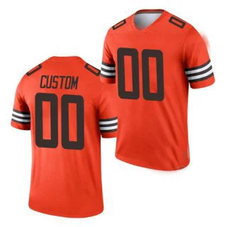 Rugby Jersey for Rugby League Apparel-Custom C.Browns Orange ACTIVE PLAYER Custom Inverted Legend Football Jersey American Jerseys Stitched American Football Jerseys