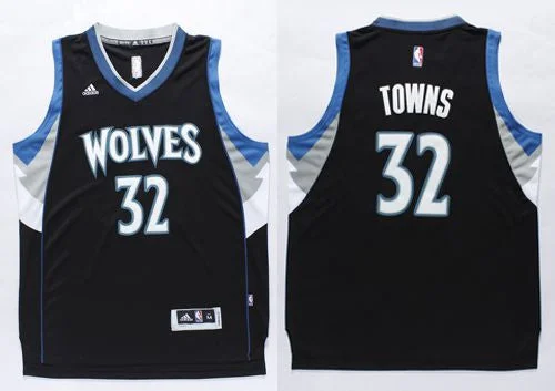 Basketball Jersey for Local Basketball Teams-Timberwolves #32 Karl-Anthony Towns Black Stitched Basketball Jersey