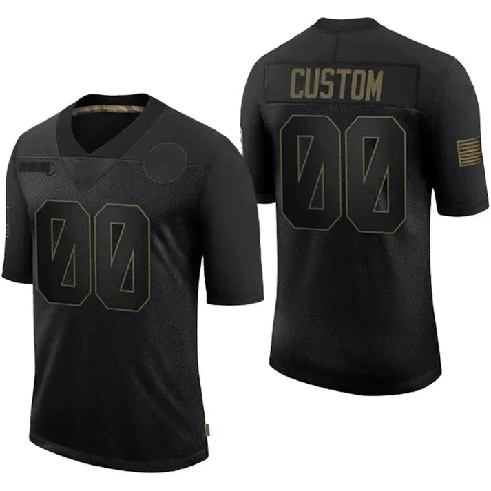 Rugby Jersey for High School Rugby Gear-Custom B.Ravens 32 Team Stitched Black Limited 2020 Salute To Service Jerseys Stitched American Football Jerseys