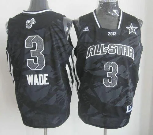 Basketball Jersey for Custom Apparel for Fans-Heat #3 Dwyane Wade Black 2013 All Star Fashion Stitched Basketball Jersey