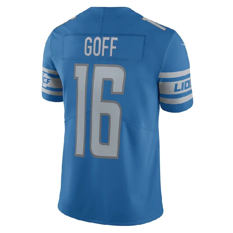 Rugby Jersey for Retro Rugby Jerseys-D.Lions #16 Jared Goff Blue Vapor Limited Jersey Stitched American Football Jerseys