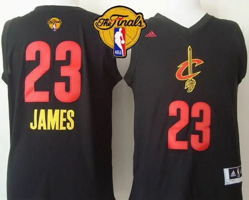 Basketball Jersey for Local Basketball League Gear-Cavaliers #23 LeBron James Black New Fashion The Finals Patch Stitched Basketball Jersey