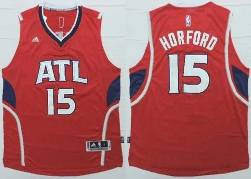 Basketball Jersey for School Sports Gear-Revolution 30 Hawks #15 Al Horford Red Stitched Basketball Jersey