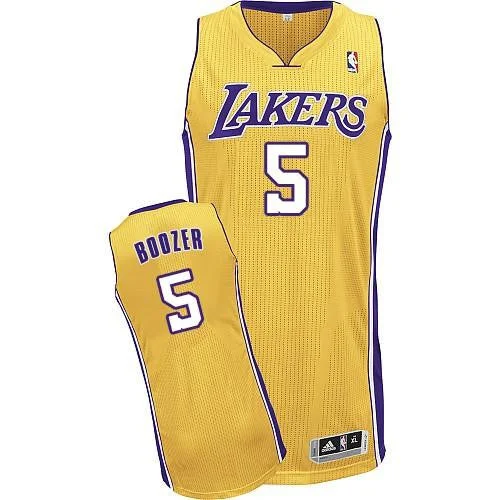 Basketball Jersey for Personalized Basketball Jerseys for Teams-Revolution 30 Lakers #5 Carlos Boozer Yellow Stitched Basketball Jersey