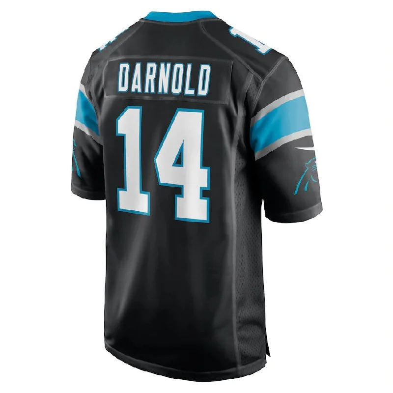 Rugby Jersey for Sports Fundraisers-C.Panthers #14 Sam Darnold Black Game Player Jersey Stitched American Football Jerseys