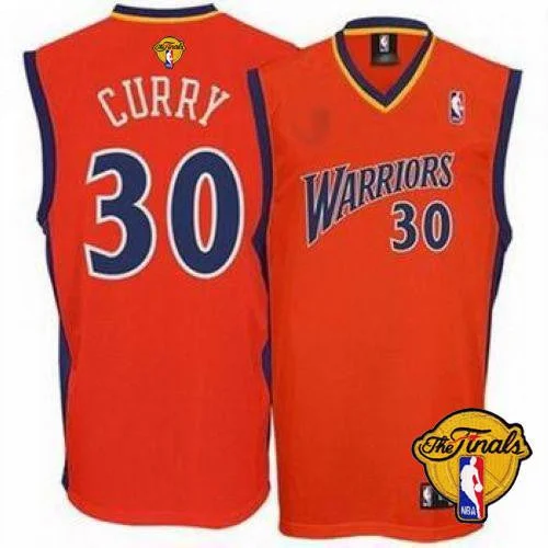 Basketball Jersey for Retro Style Jerseys-Warriors #30 Stephen Curry Orange The Finals Patch Stitched Basketball Jersey