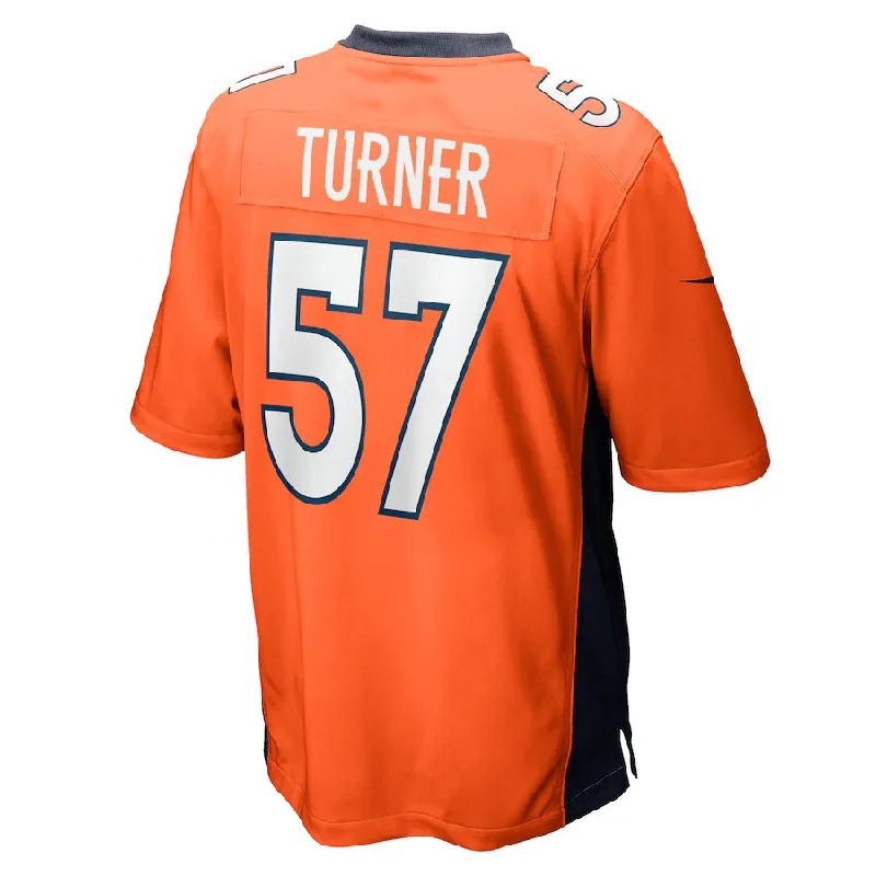 Rugby Jersey for Local Team Apparel for Rugby-D.Broncos #57 Billy Turner Orange Game Player Jersey Stitched American Football Jerseys