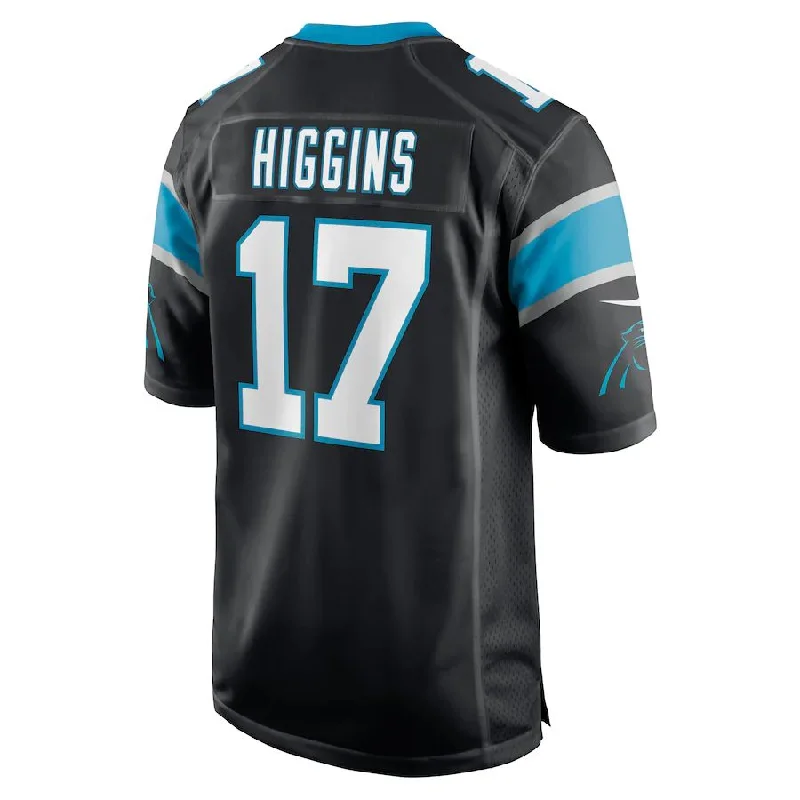 Rugby Jersey for Group Fan Merchandise-C.Panthers #17 Rashard Higgins Black Game Player Jersey Stitched American Football Jerseys