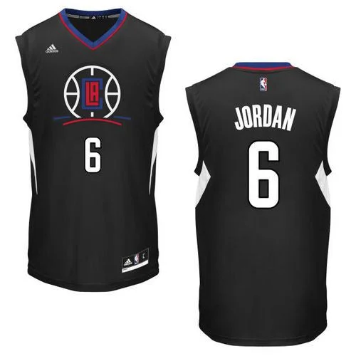 Basketball Jersey for Retro Fan Gear-Clippers #6 DeAndre Jordan Black Alternate Stitched Basketball Jersey