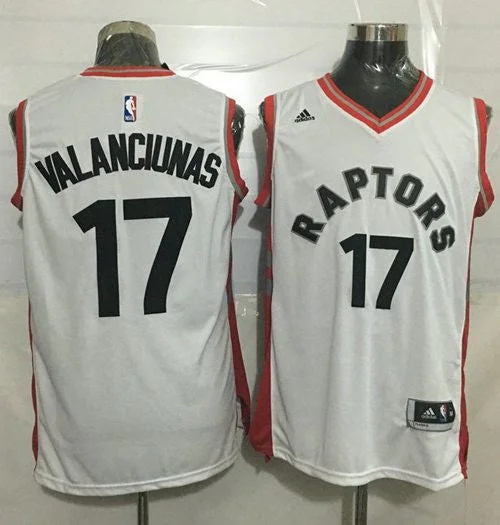 Basketball Jersey for Customized Designs for Fans-Raptors #17 Jonas Valanciunas White Stitched Basketball Jersey