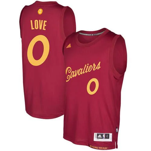 Basketball Jersey for Custom Team Jerseys for Schools-Cavaliers #0 Kevin Love Red 2016-2017 Christmas Day Stitched Basketball Jersey