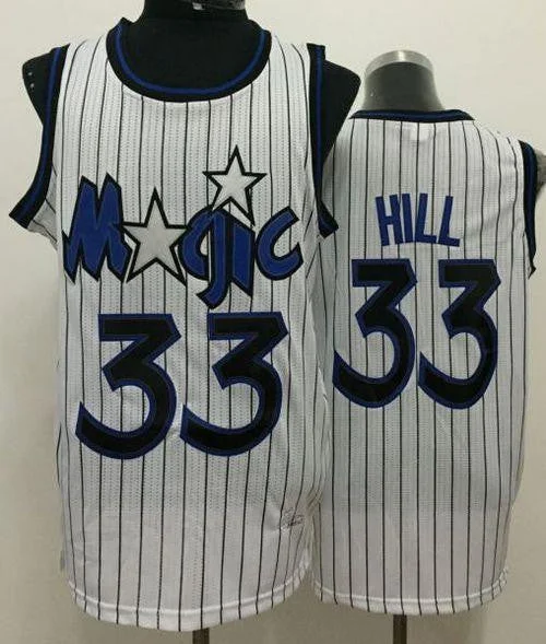 Basketball Jersey for Personalized Jerseys for Fan Clubs-Magic #33 Grant Hill White Throwback Stitched Basketball Jersey