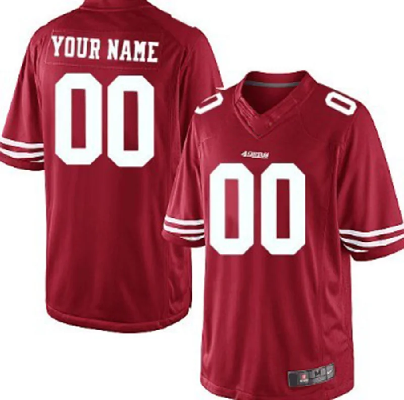 Rugby Jersey for Rugby Jerseys for Supporters-Custom SF.49ers Red Limited Jersey Stitched American Football Jerseys