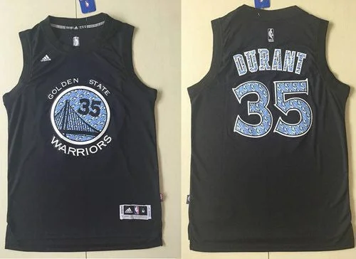 Basketball Jersey for Basketball Jersey Customization-Warriors #35 Kevin Durant Black Diamond Fashion Stitched Basketball Jersey