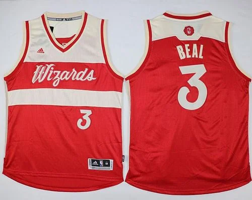 Basketball Jersey for Custom Team Numbers-Wizards #3 Bradley Beal Red 2015-2016 Christmas Day Stitched Basketball Jersey