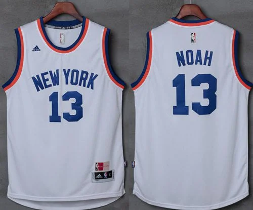 Basketball Jersey for Customized Team Logos-Knicks #13 Joakim Noah New White Stitched Basketball Jersey