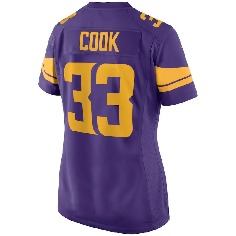 Rugby Jersey for Gift Ideas for Rugby Fans-MN.Vikings #33 Dalvin Cook  Purple Alternate Game Player Jersey Stitched American Football Jerseys