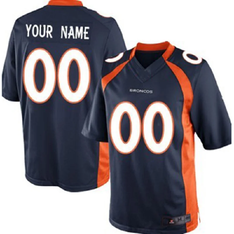 Rugby Jersey for Sports-Themed Gifts-Custom D.Broncos Blue Limited Jersey Stitched Jersey American Football Jerseys